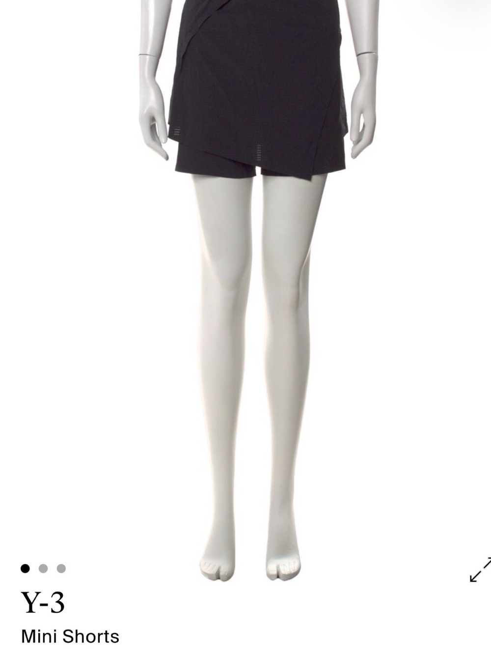 Y-3 Black Mini Skort